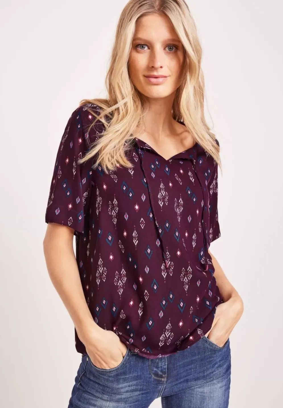 Bluse Mit Minimalprint