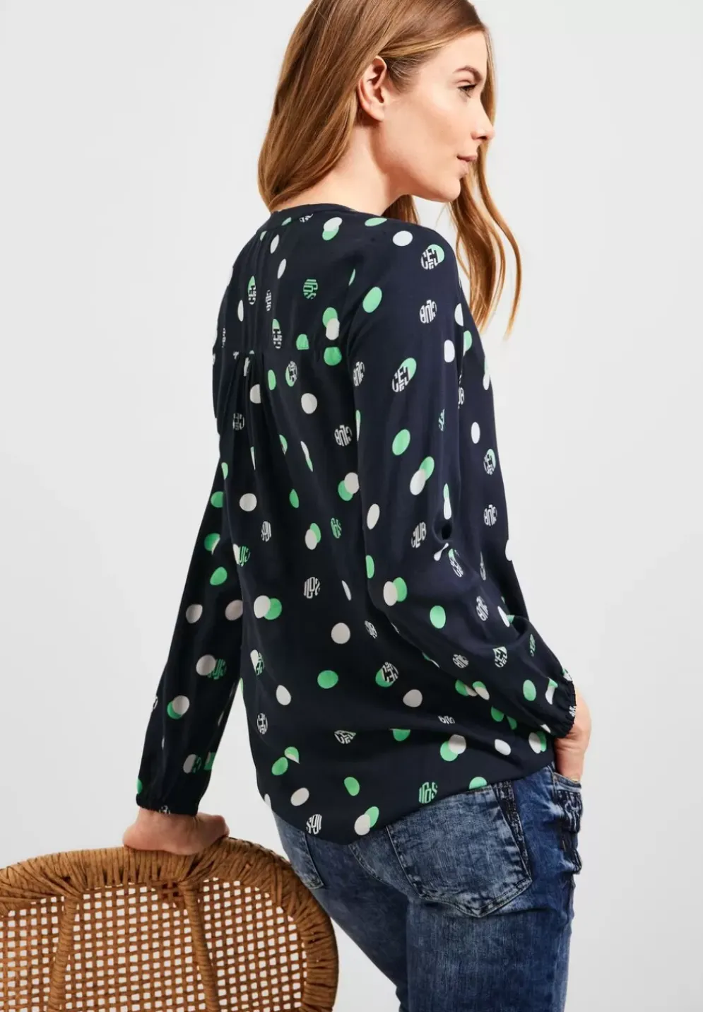 Bluse Mit Minimalprint