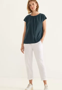 Bluse Mit Raffungen