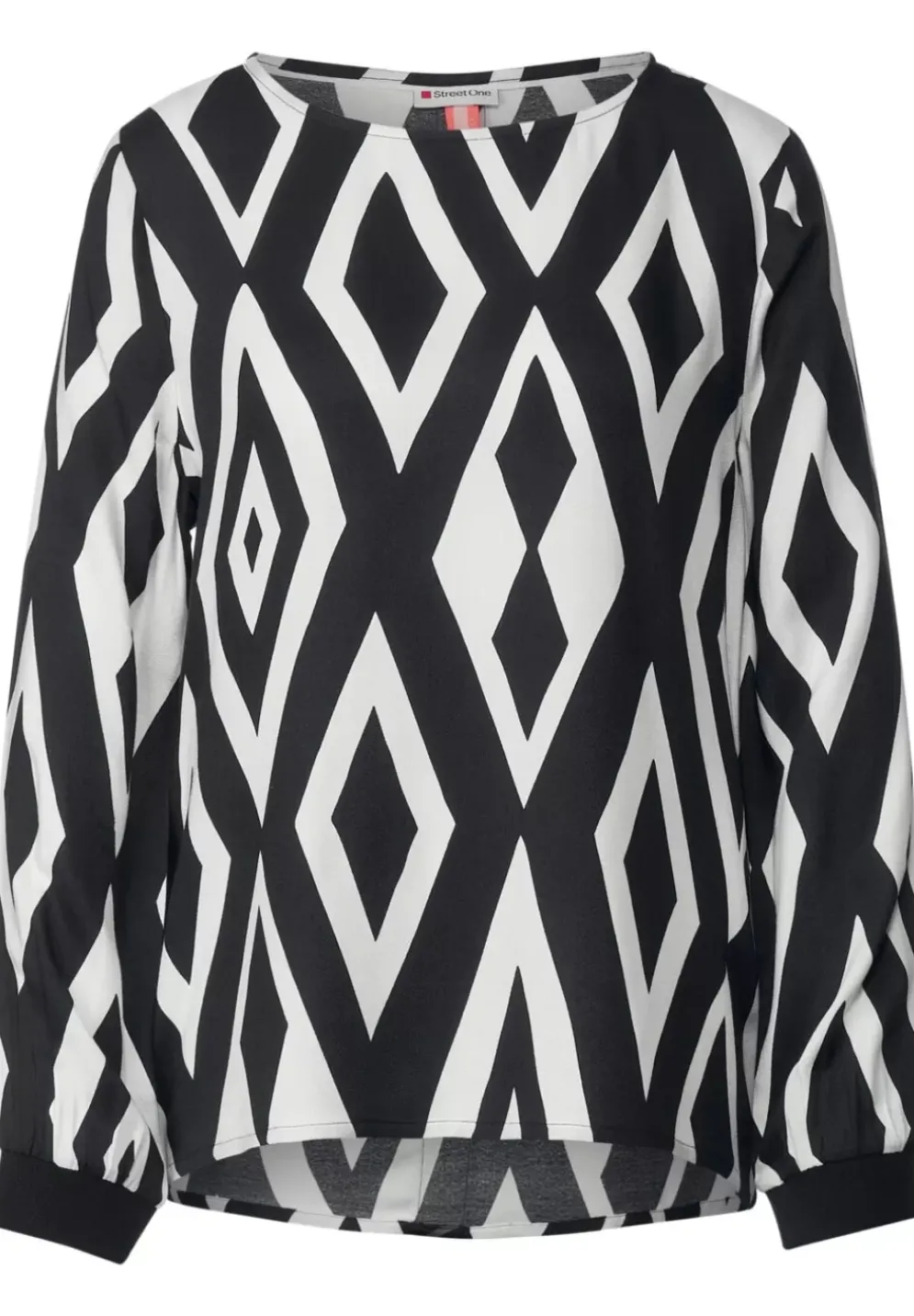 Bluse Mit Rhombus Print