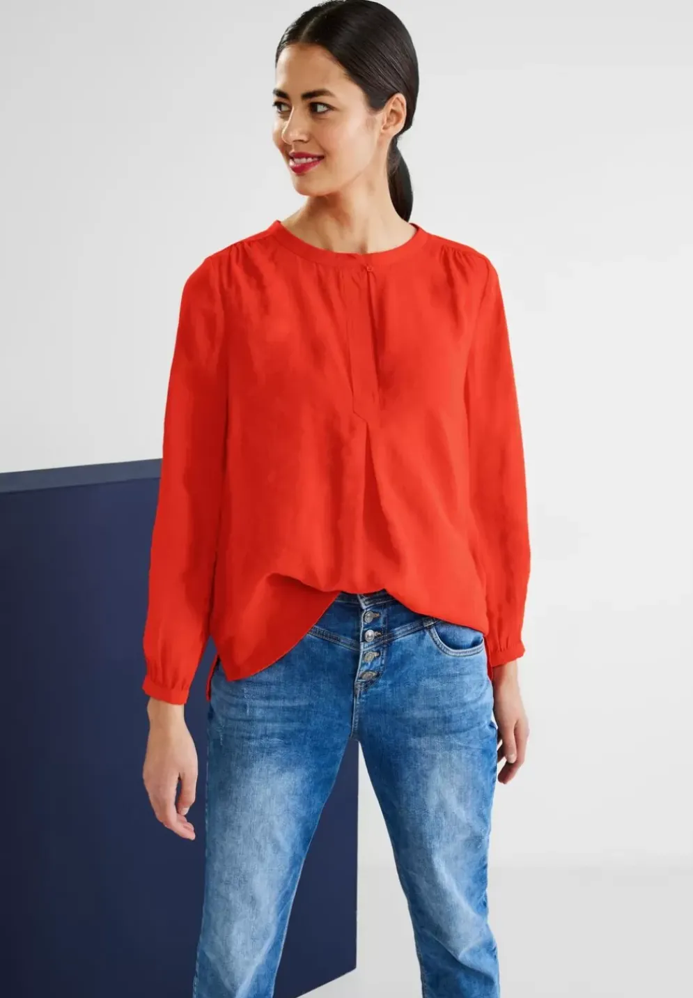 Bluse Mit Stehkragen