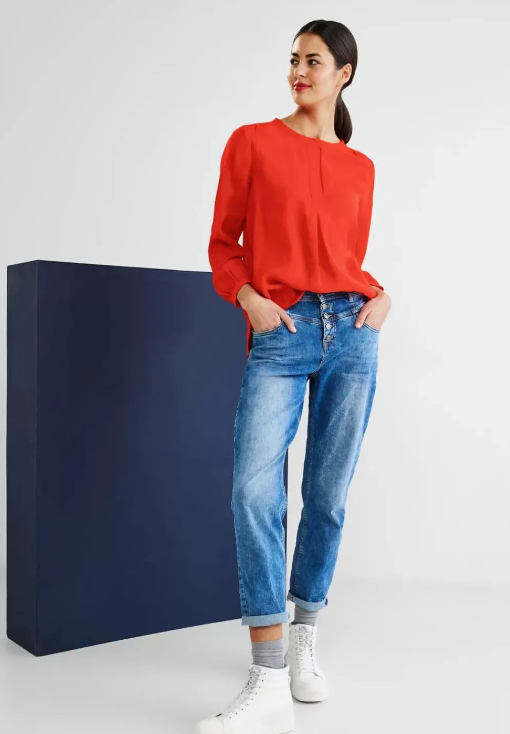 Bluse Mit Stehkragen