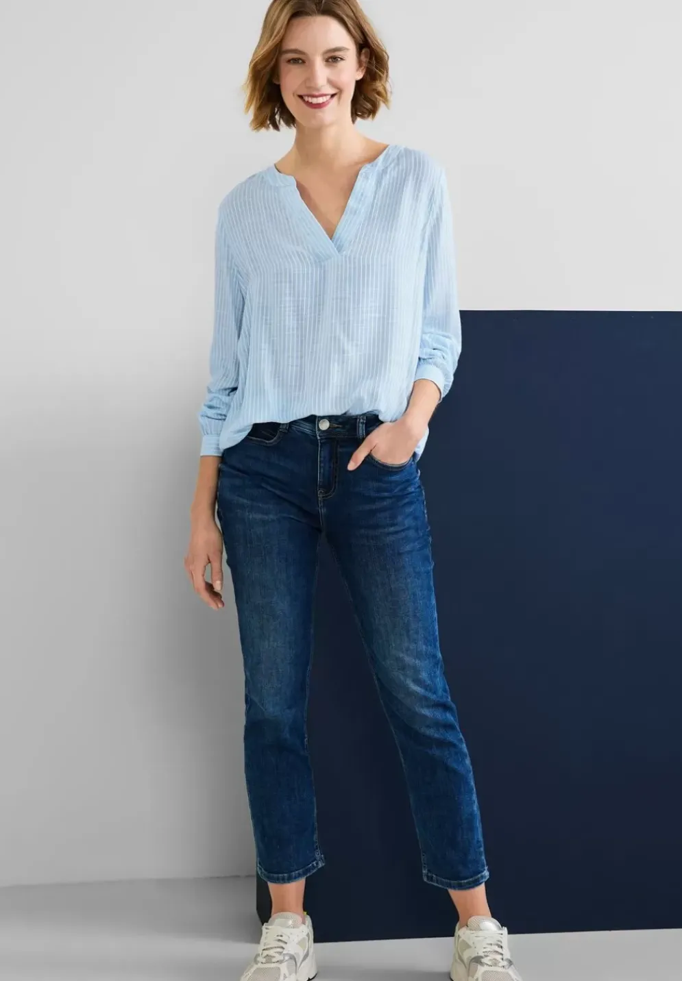 Bluse Mit Streifenmuster