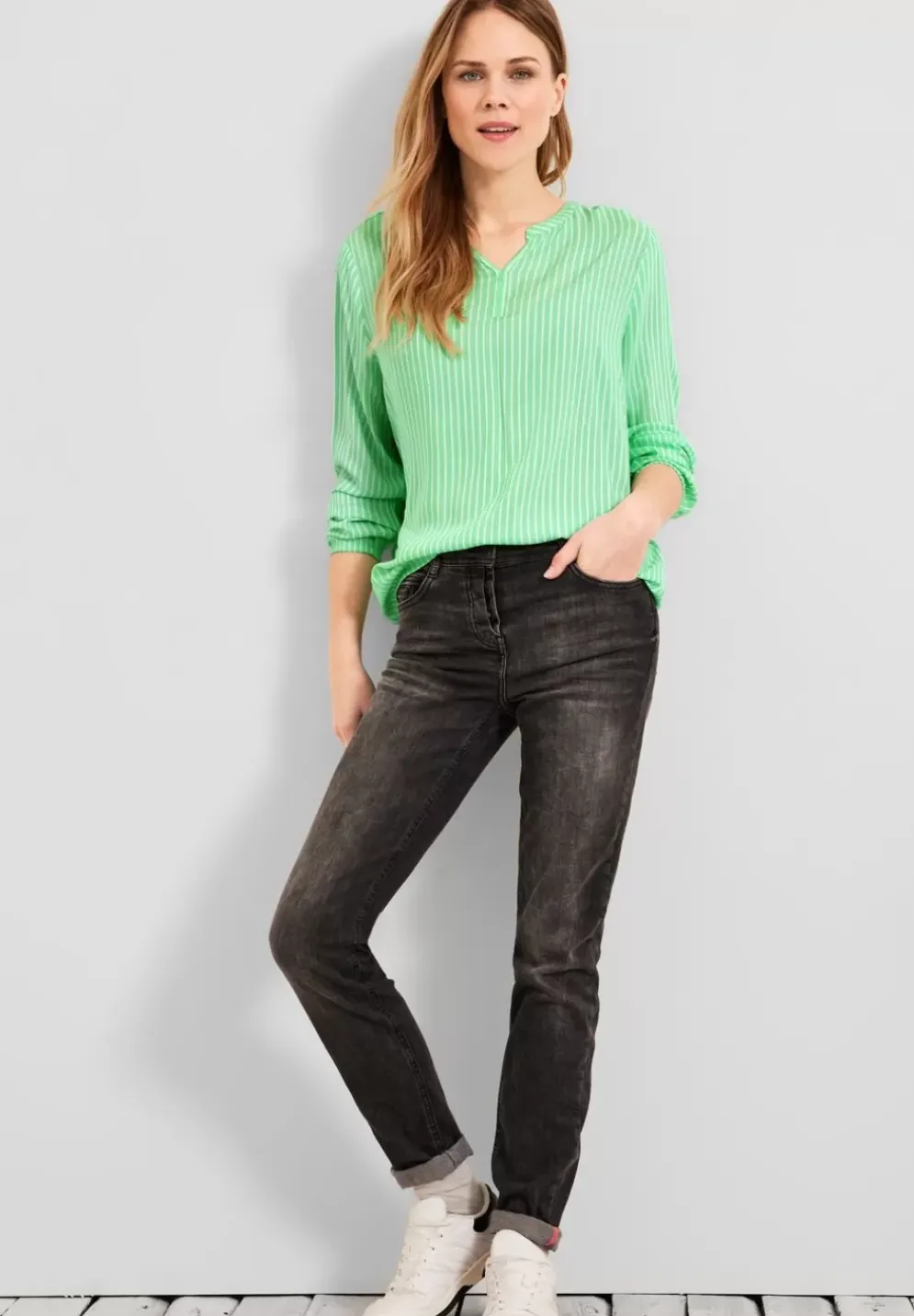 Bluse Mit Streifenmuster