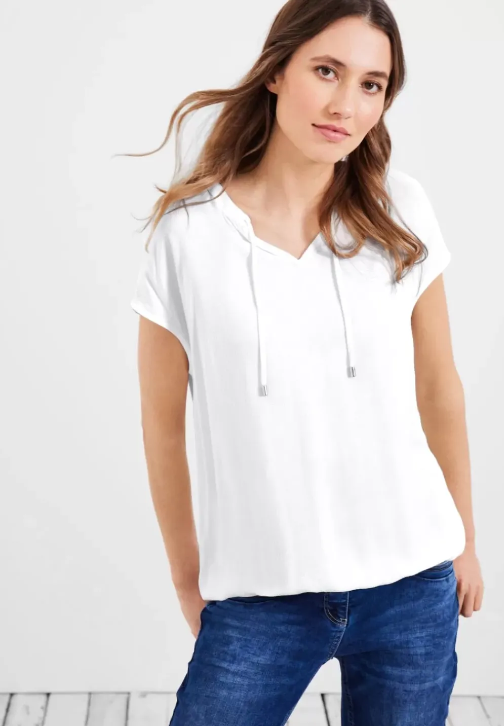 Bluse Mit Tunikabandchen