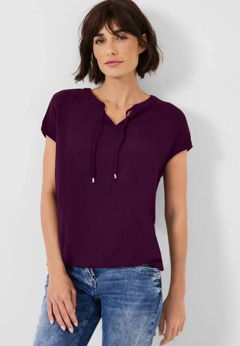 Bluse Mit Tunikabandchen
