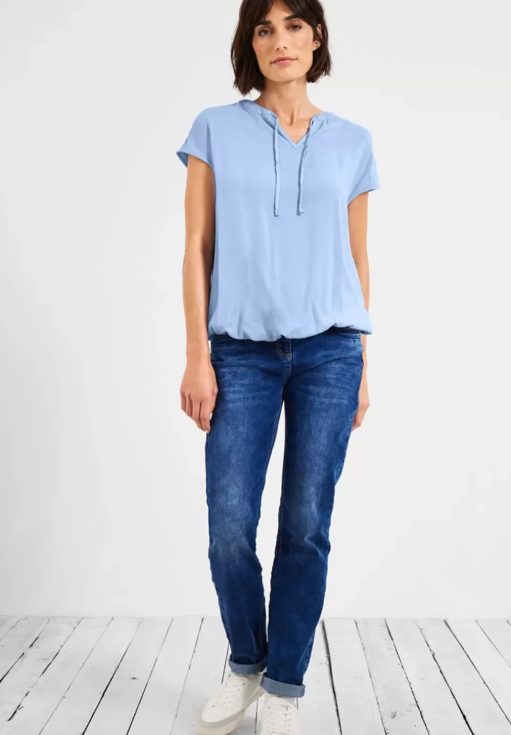 Bluse Mit Tunikabandchen