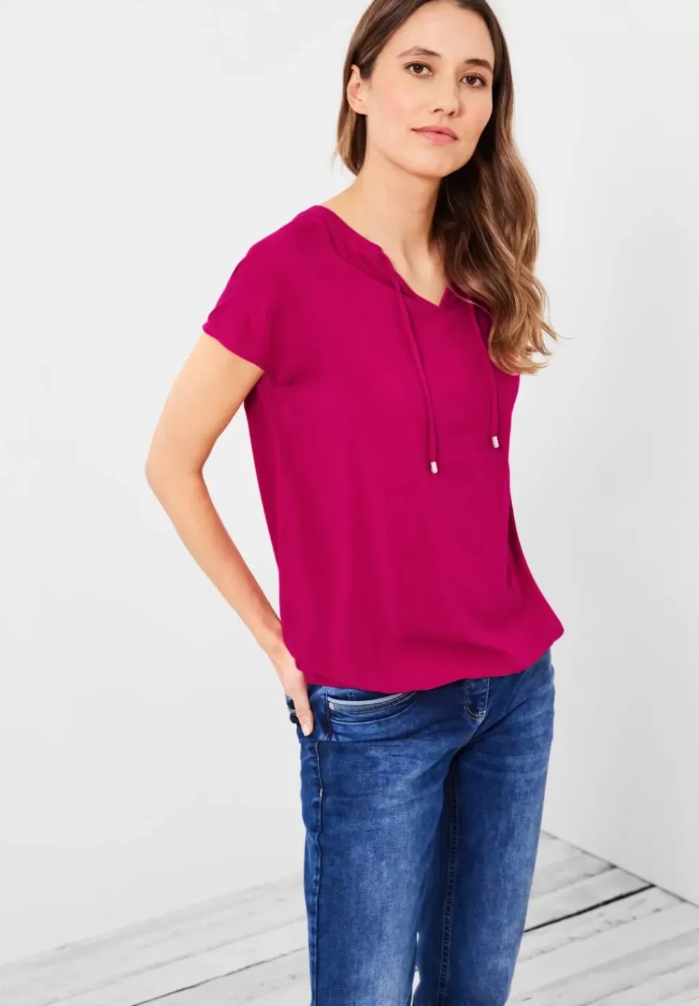 Bluse Mit Tunikabandchen