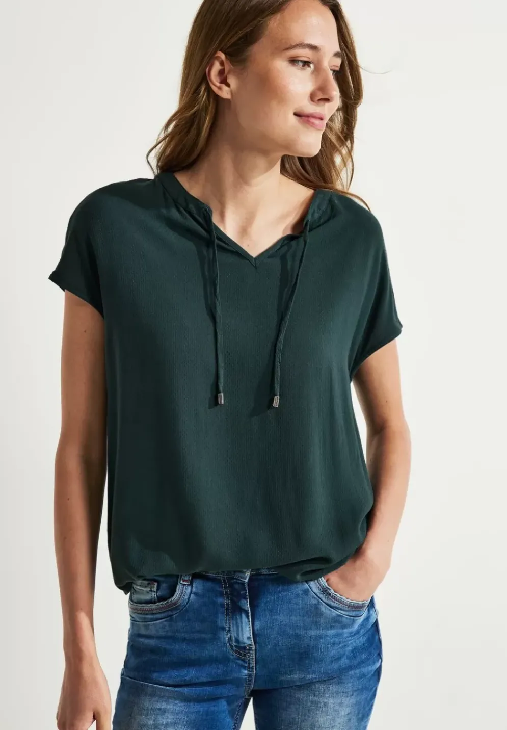 Bluse Mit Tunikabandchen