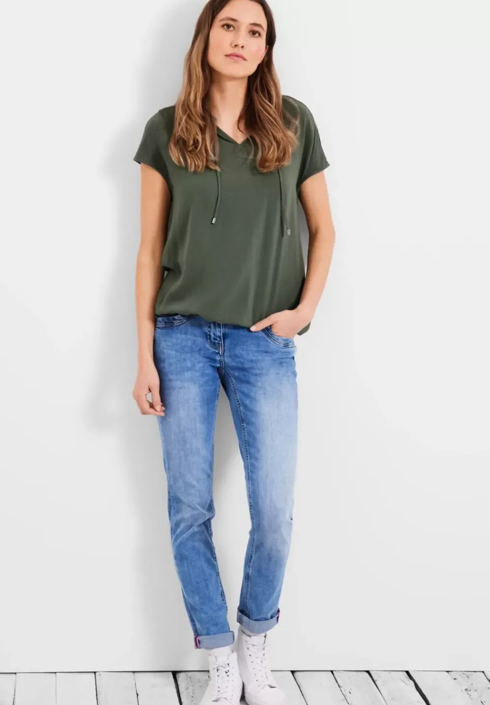 Bluse Mit Tunikabandchen