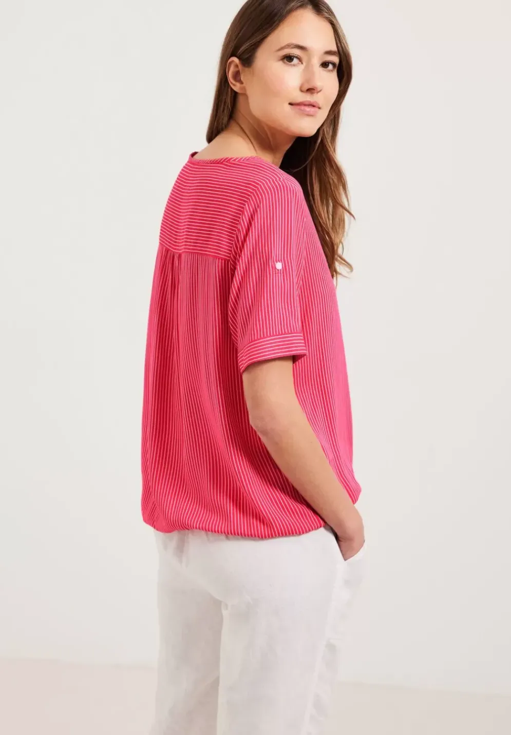 Bluse Mit Turn-Up Armel