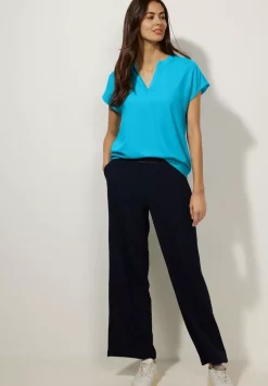 Blusenshirt In Unifarbe