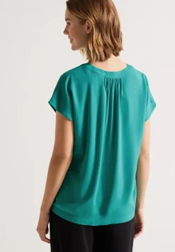 Blusenshirt In Unifarbe