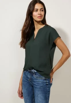 Blusenshirt In Unifarbe