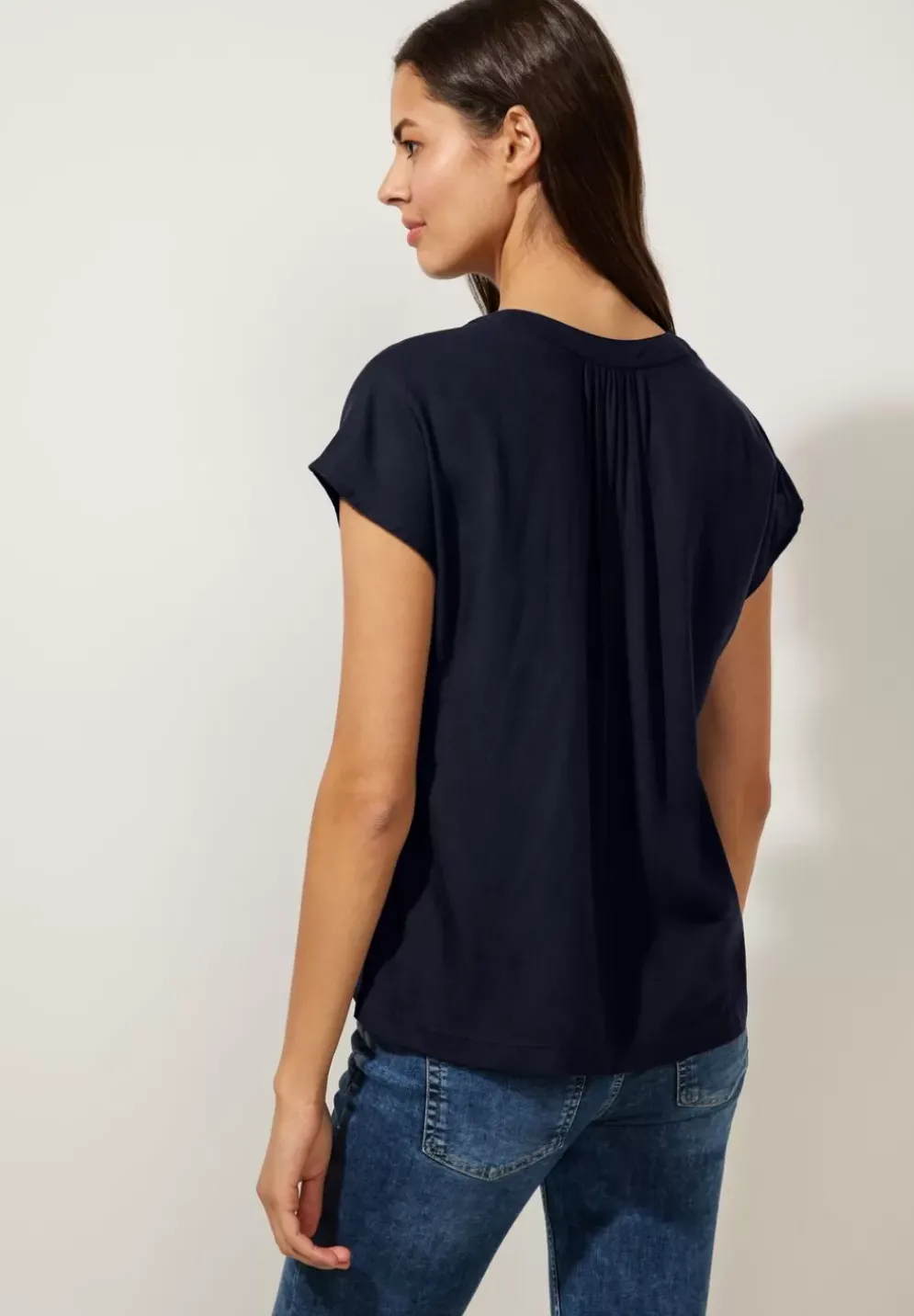 Blusenshirt In Unifarbe