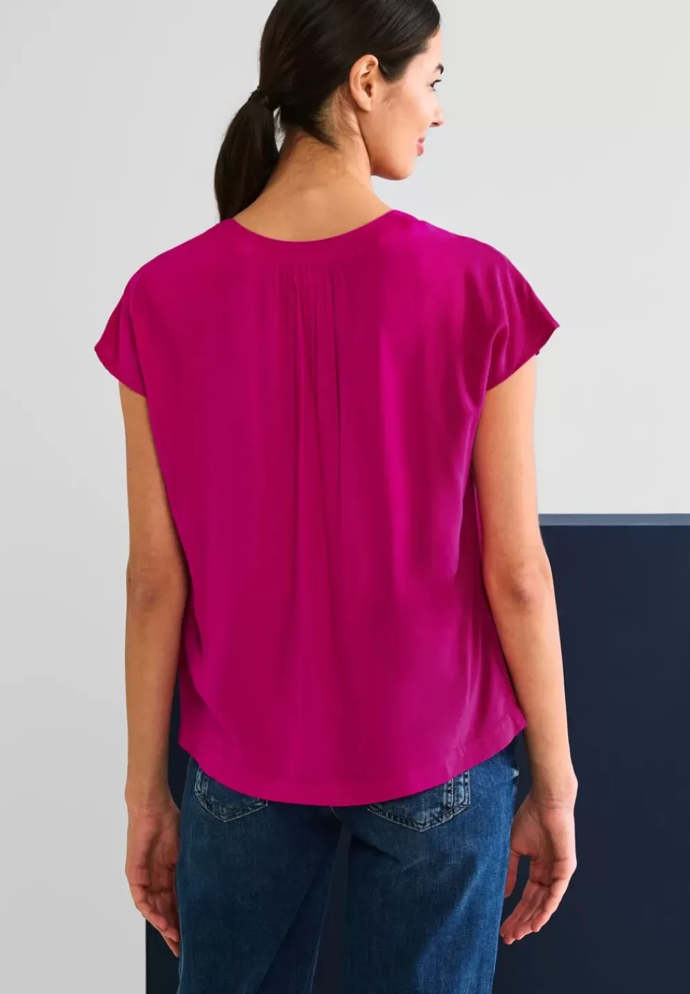 Blusenshirt In Unifarbe
