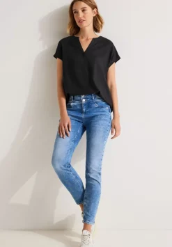 Blusenshirt In Unifarbe