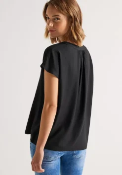 Blusenshirt In Unifarbe