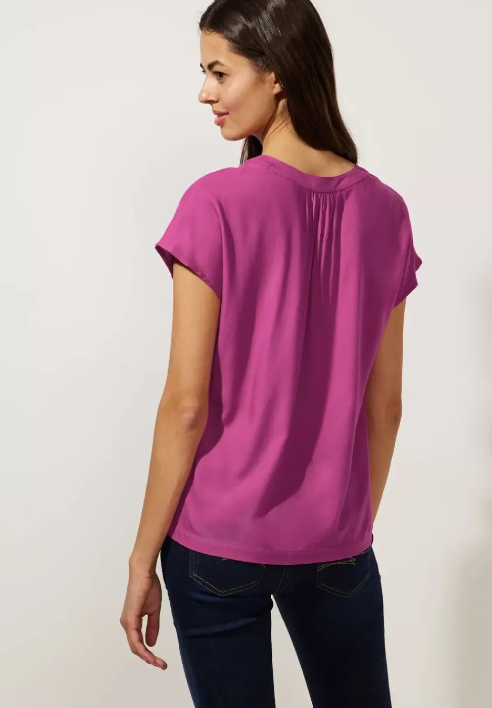 Blusenshirt In Unifarbe
