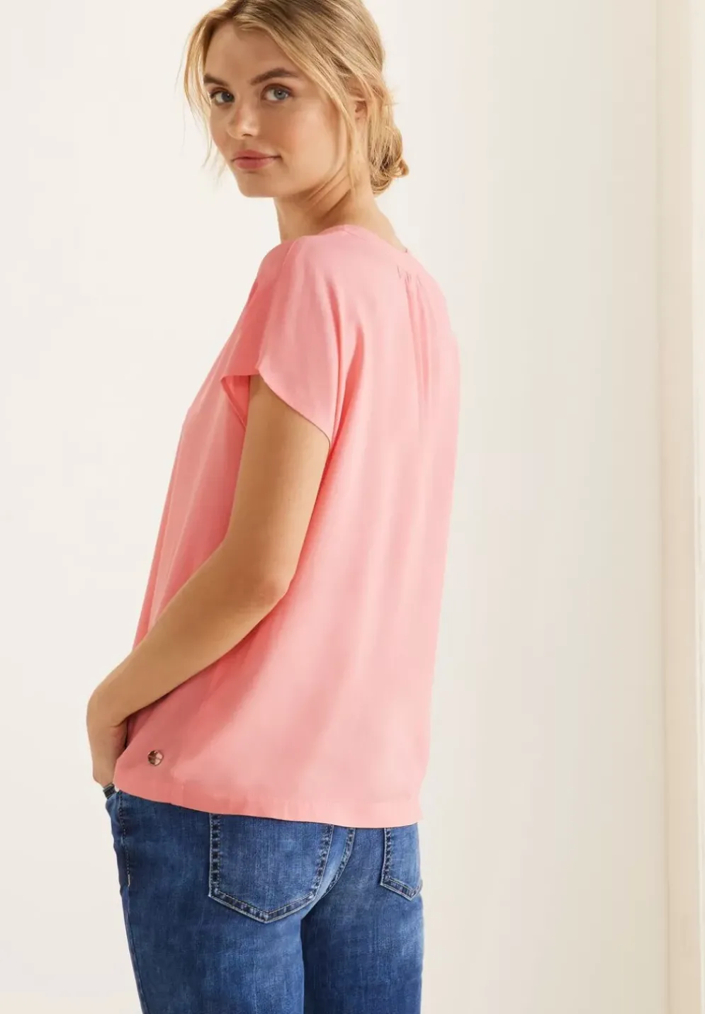 Blusenshirt In Unifarbe