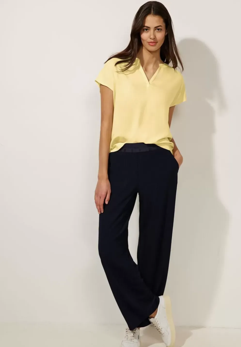 Blusenshirt In Unifarbe
