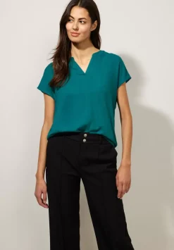 Blusenshirt In Unifarbe