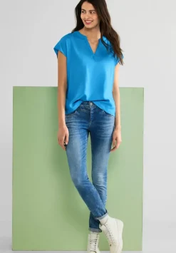 Blusenshirt In Unifarbe