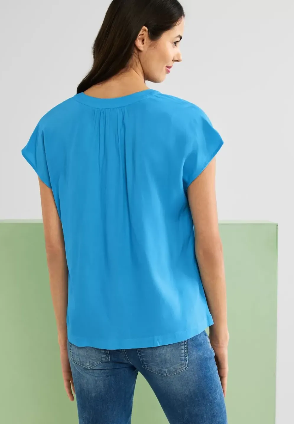 Blusenshirt In Unifarbe