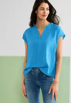Blusenshirt In Unifarbe