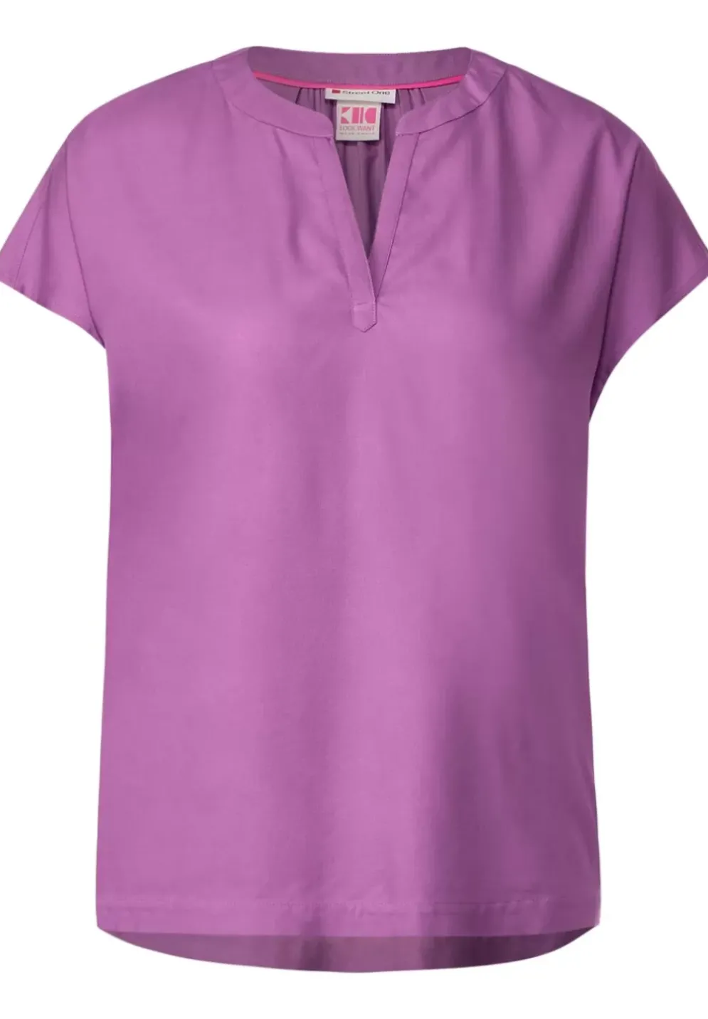 Blusenshirt In Unifarbe