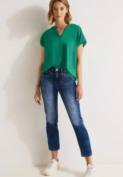 Blusenshirt In Unifarbe