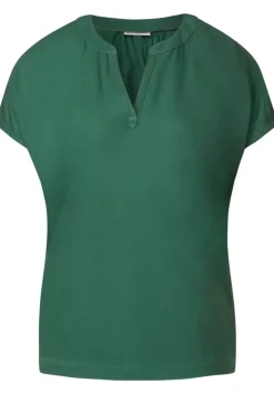 Blusenshirt In Unifarbe