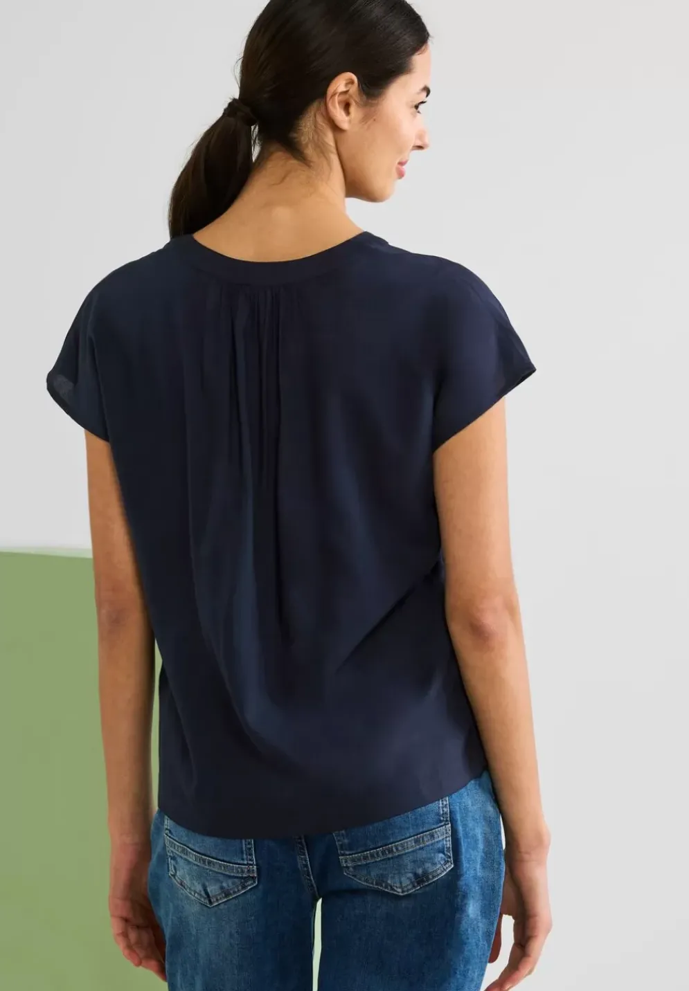 Blusenshirt In Unifarbe