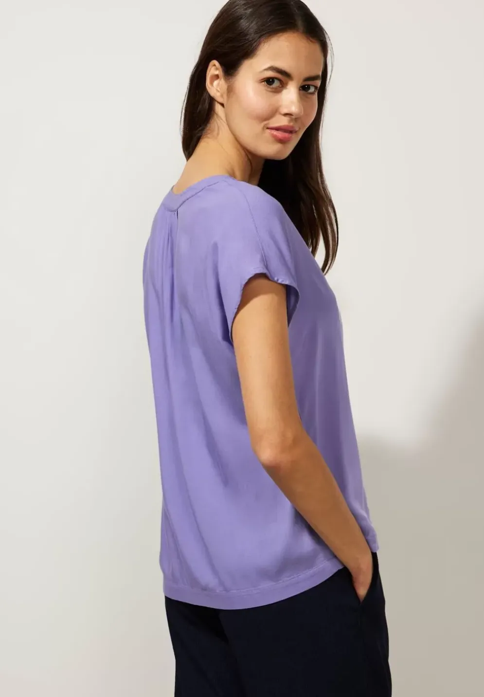 Blusenshirt In Unifarbe