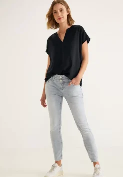 Blusenshirt In Unifarbe