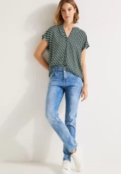 Blusenshirt Mit Minimalprint