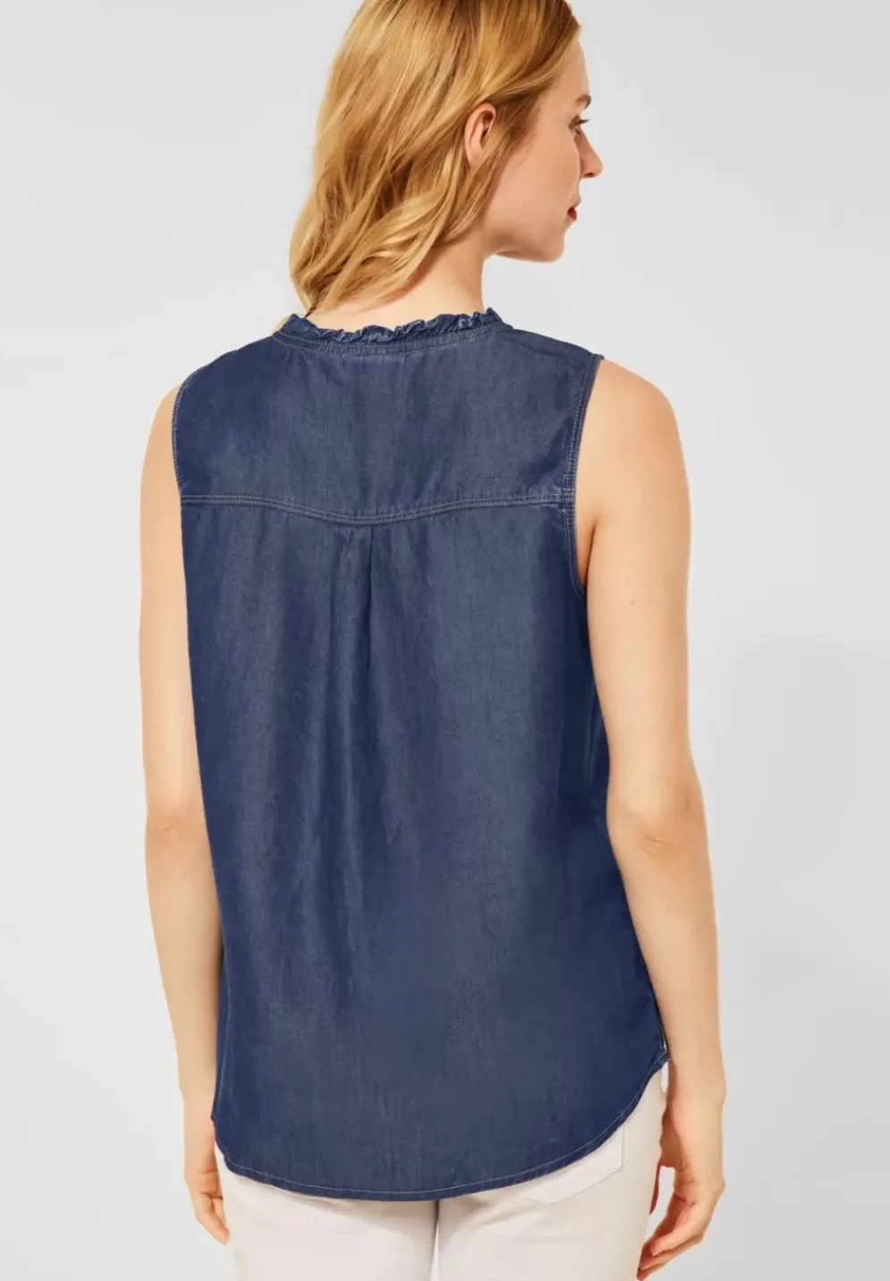 Blusentop Im Denimlook