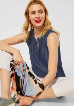 Blusentop Im Denimlook
