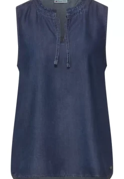 Blusentop Im Denimlook