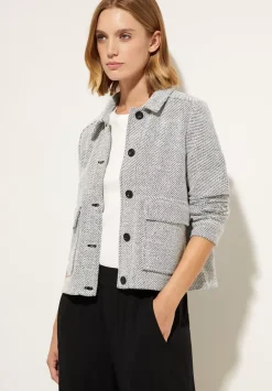 Bouclejacke Mit Knopfleiste
