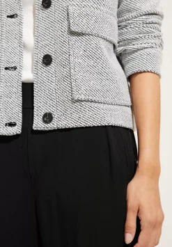 Bouclejacke Mit Knopfleiste