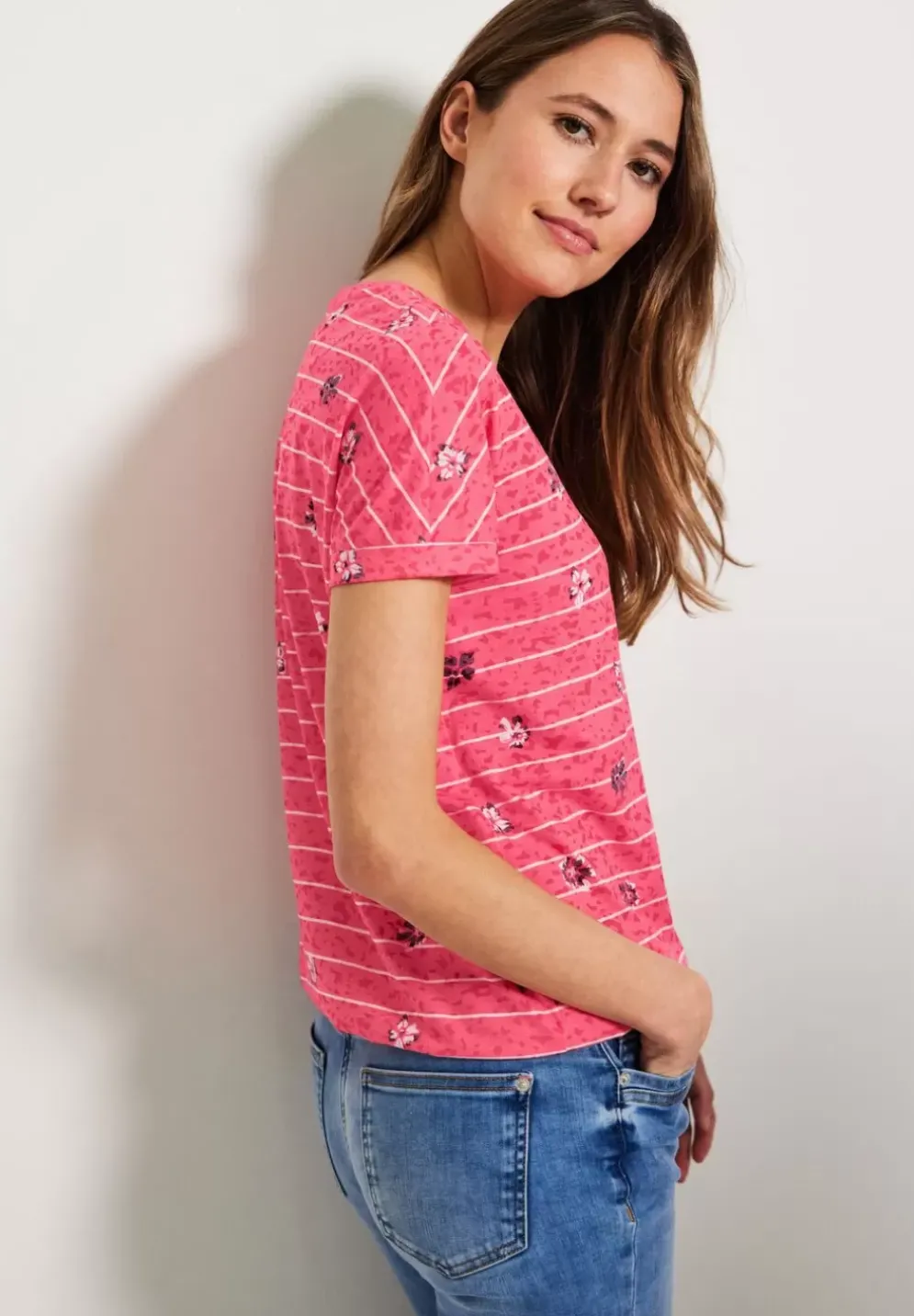 Burn Out T-Shirt Mit Print