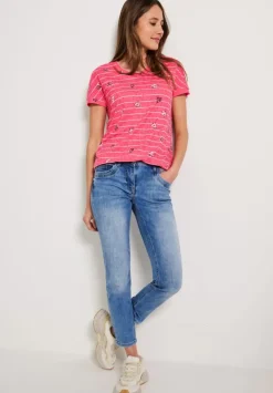 Burn Out T-Shirt Mit Print