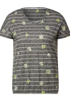 Burn Out T-Shirt Mit Print