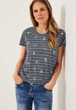 Burn Out T-Shirt Mit Print