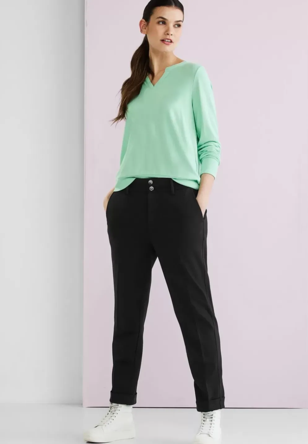 Casual Fit Hose Mit Stretch