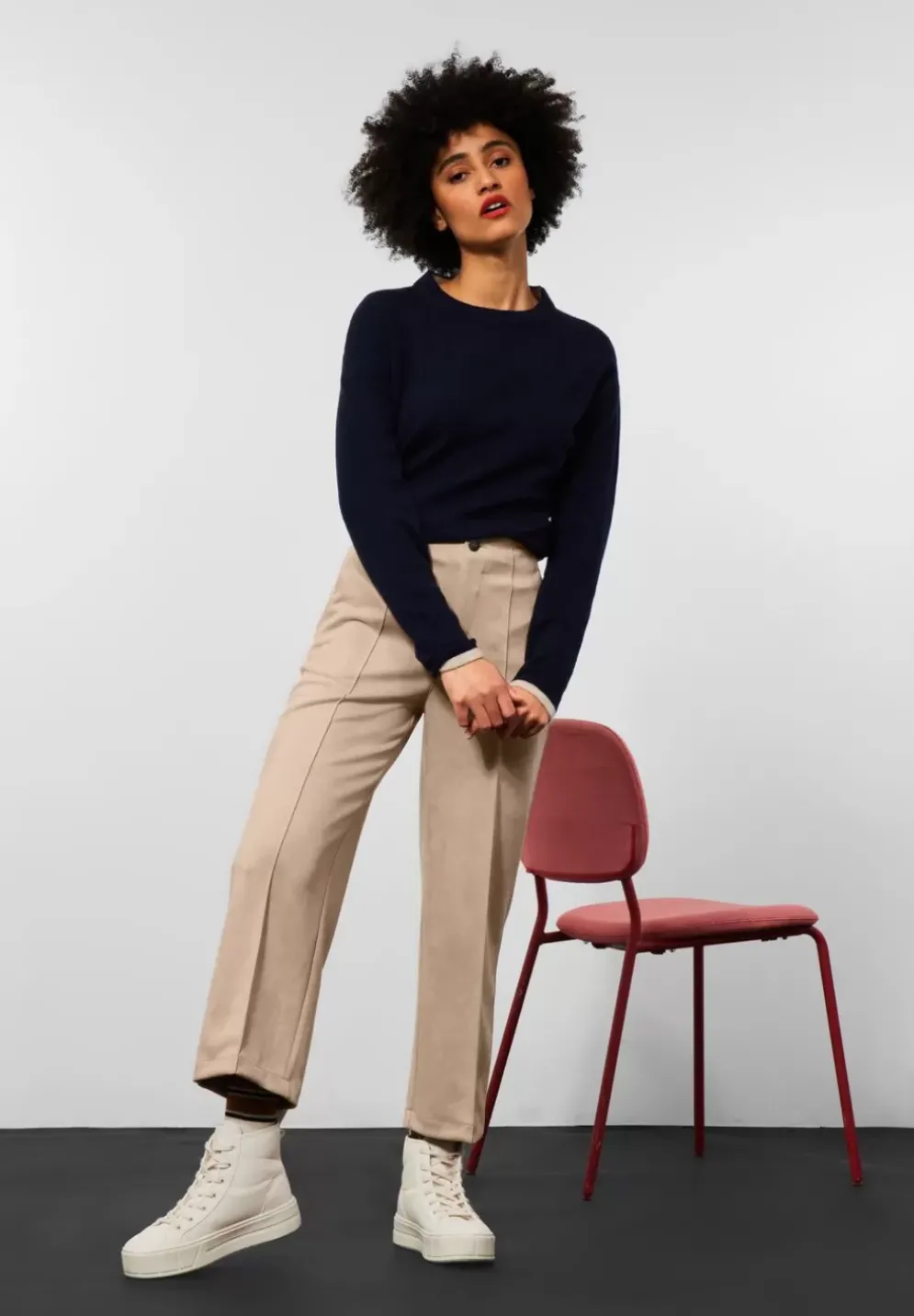 Casual Fit Hose Mit Wide Leg