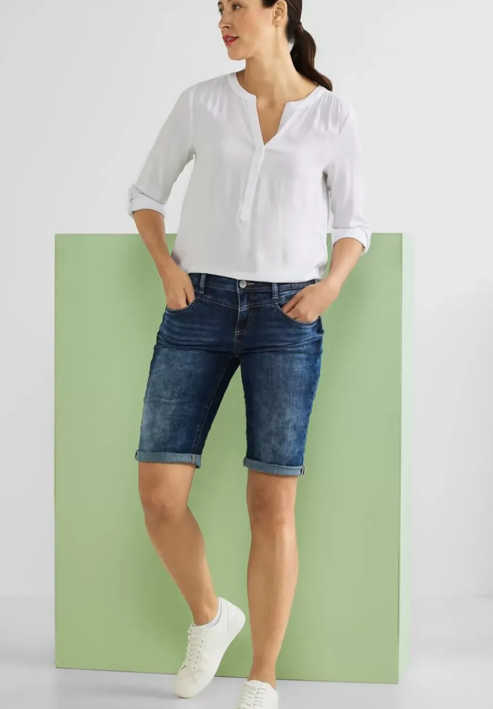 Casual Fit Jeansbermuda