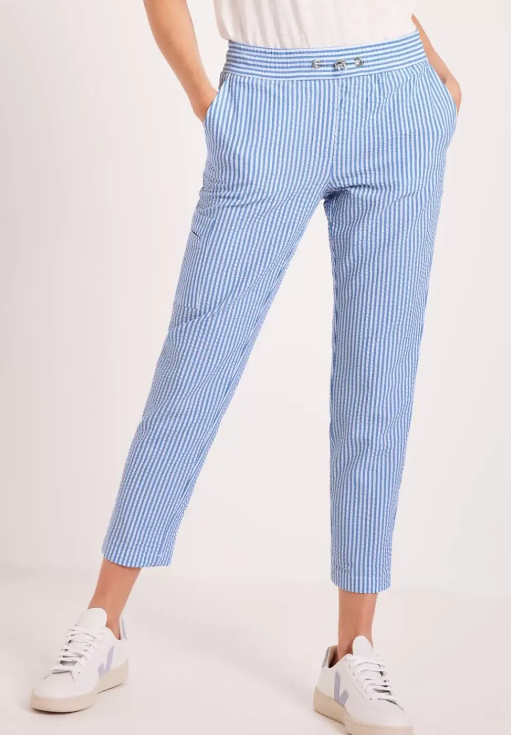 Casual Fit Seersucker Hose