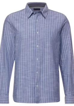 Chambray Hemd Mit Streifen